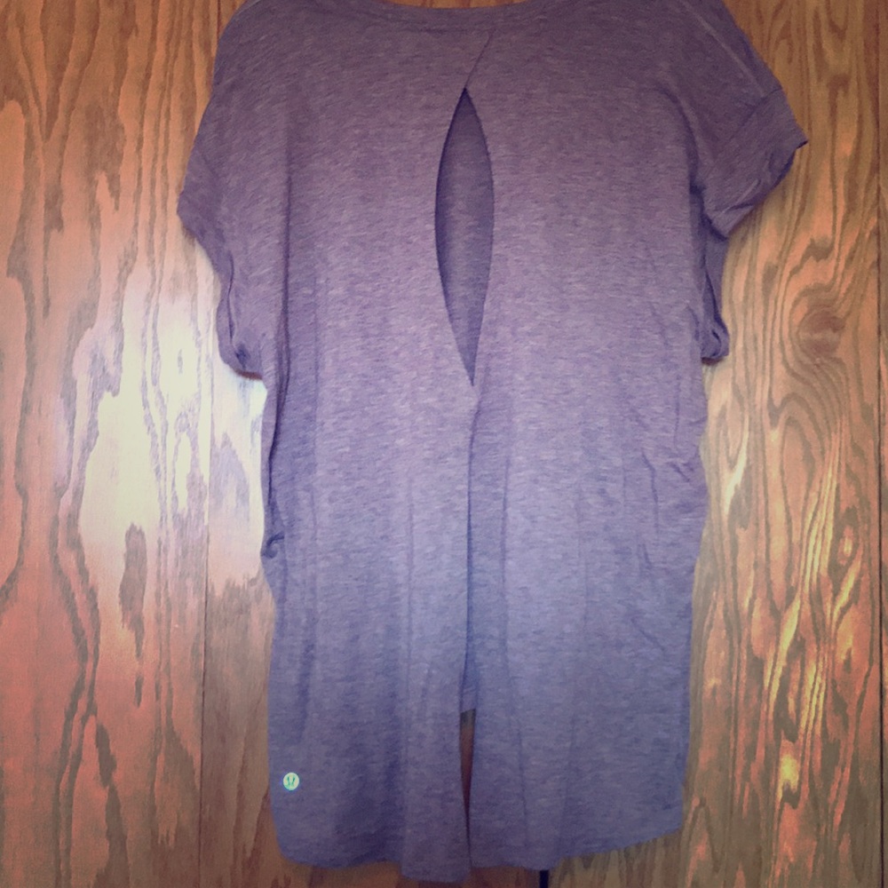 Lulu lemon purple heather tie tee